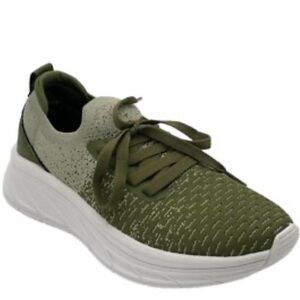 Urban Sport by J Slides Holly Knit Women's Athletic Sneakers Olive Green NWT